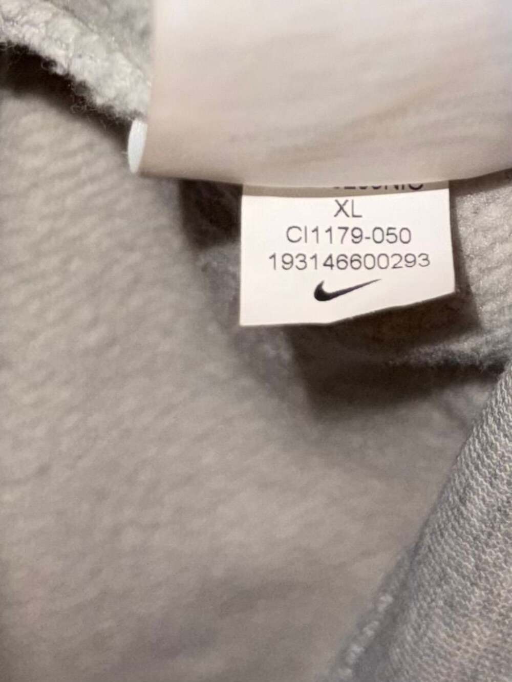 Nike Sportswear Full-Zip Hoodie Grey Size XL - Picture 4 of 7